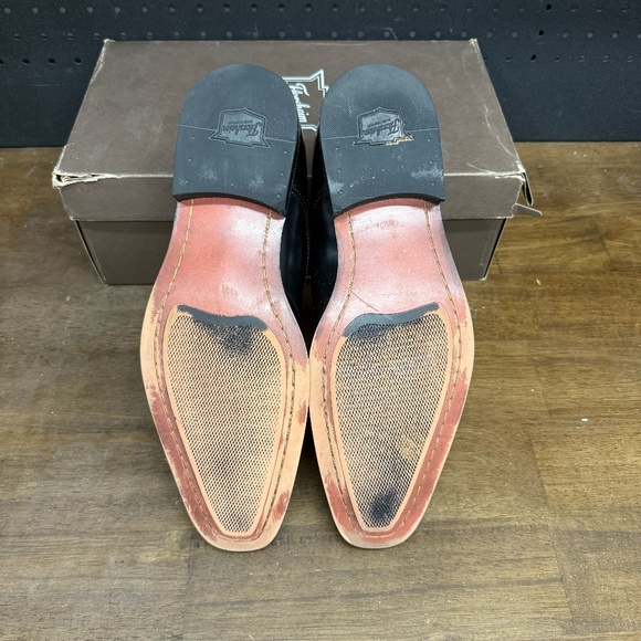 Used W/ Box! Men's Florsheim Montinaro Cap Toe Oxford Black Dress Shoes Size 11 - Picture 5 of 5